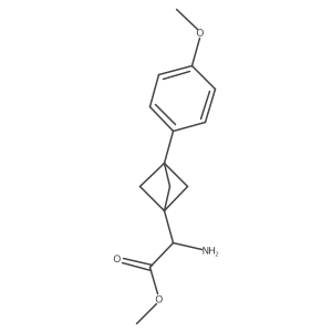 Methyl 2-amino-2-[3-(4-methoxyphenyl)-1-bicyclo[1.1.1]pentanyl]acetate结构式