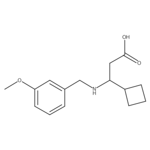 3-Cyclobutyl-3-{[(3-methoxyphenyl)methyl]amino}propanoic acid结构式
