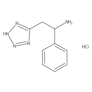 1-Phenyl-2-(2H-tetrazol-5-yl)ethanamine;hydrochloride结构式
