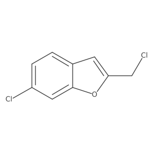 6-chloro-2-(chloromethyl)Benzofuran结构式