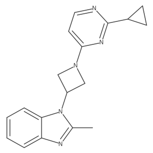 1-[1-(2-cyclopropylpyrimidin-4-yl)azetidin-3-yl]-2-methyl-1H-1,3-benzodiazole Structure