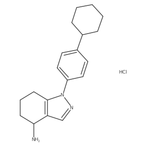 1-(4-cyclohexylphenyl)-4,5,6,7-tetrahydro-1H-indazol-4-amine hydrochloride结构式