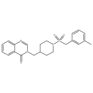 3-({1-[(3-Methylphenyl)methanesulfonyl]piperidin-4-yl}methyl)-3,4-dihydroquinazolin-4-one Structure