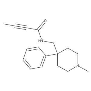 N-[(1-Methyl-4-phenylpiperidin-4-yl)methyl]but-2-ynamide结构式