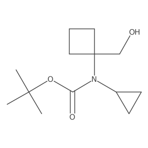tert-butyl N-cyclopropyl-N-[1-(hydroxymethyl)cyclobutyl]carbamate Structure