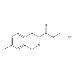 Methyl (3S)-7-bromo-1,2,3,4-tetrahydroisoquinoline-3-carboxylate;hydrochloride Structure