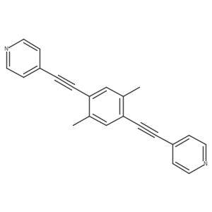 4,4'-((2,5-Dimethyl-1,4-phenylene)bis(ethyne-2,1-diyl))dipyridine结构式