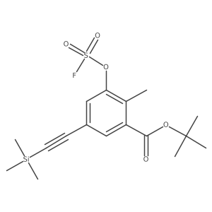 Tert-butyl 3-[(fluorosulfonyl)oxy]-2-methyl-5-[2-(trimethylsilyl)ethynyl]benzoate结构式