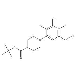Tert-butyl 4-[3-amino-5-(aminomethyl)-2,4-dimethylphenyl]piperazine-1-carboxylate Structure