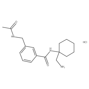 N-[1-(aminomethyl)cyclohexyl]-3-(acetamidomethyl)benzamide hydrochloride结构式