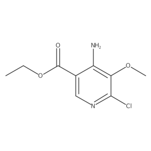Ethyl 4-amino-6-chloro-5-methoxynicotinate结构式