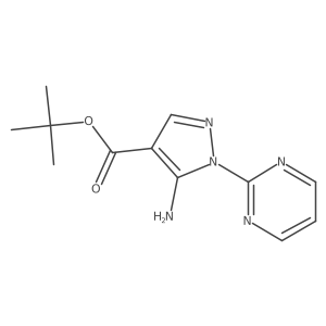 tert-butyl 5-amino-1-(pyrimidin-2-yl)-1H-pyrazole-4-carboxylate Structure