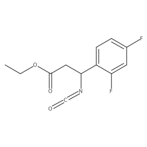 ethyl (3R)-3-(2,4-difluorophenyl)-3-isocyanatopropanoate Structure