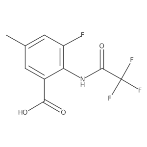 3-Fluoro-5-methyl-2-(2,2,2-trifluoroacetamido)benzoic acid结构式