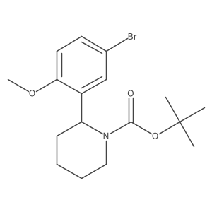Tert-butyl 2-(5-bromo-2-methoxyphenyl)piperidine-1-carboxylate Structure