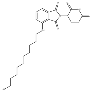 2-(2,6-Dioxo-3-piperidyl)-4-(10-hydroxydecylamino)isoindoline-1,3-dione Structure