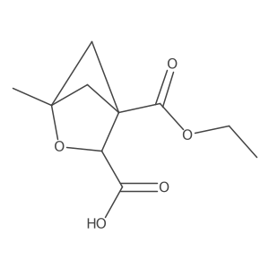 4-(Ethoxycarbonyl)-1-methyl-2-oxabicyclo[2.1.1]hexane-3-carboxylic acid结构式