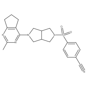 4-[(5-{2-methyl-5H,6H,7H-cyclopenta[d]pyrimidin-4-yl}-octahydropyrrolo[3,4-c]pyrrol-2-yl)sulfonyl]benzonitrile Structure
