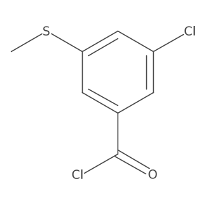 3-Chloro-5-(methylthio)benzoyl chloride结构式
