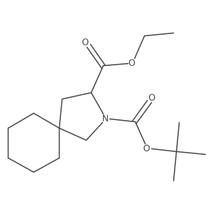 2-(Tert-butyl) 3-ethyl 2-azaspiro[4.5]decane-2,3-dicarboxylate Structure