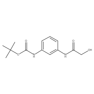 tert-butyl N-[3-(2-hydroxyacetamido)phenyl]carbamate结构式