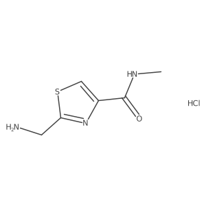 2-(aminomethyl)-N-methyl-1,3-thiazole-4-carboxamide hydrochloride Structure