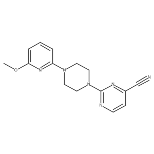 2-[4-(6-Methoxypyridin-2-yl)piperazin-1-yl]pyrimidine-4-carbonitrile Structure