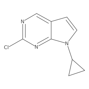 2-Chloro-7-cyclopropyl-7H-pyrrolo[2,3-d]pyrimidine Structure