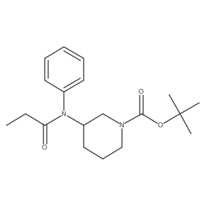 3-(Phenyl-propionyl-amino)-piperidine-1-carboxylic acid tert-butyl ester结构式