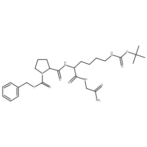 Glycinamide, 1-[(phenylmethoxy)carbonyl]-L-prolyl-N6-[(1,1-dimethylethoxy)carbonyl]-L-lysyl-结构式