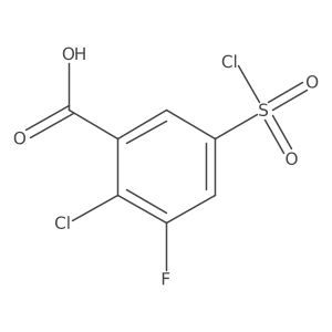 2-Chloro-5-(chlorosulfonyl)-3-fluorobenzoic acid结构式