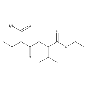 Ethyl 2-((ethyl 2-carbamoylacetyl)methyl)-3-methylbutanoate Structure