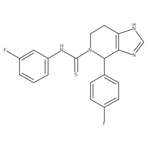 N-(3-fluorophenyl)-4-(4-fluorophenyl)-6,7-dihydro-3H-imidazo[4,5-c]pyridine-5(4H)-carbothioamide结构式