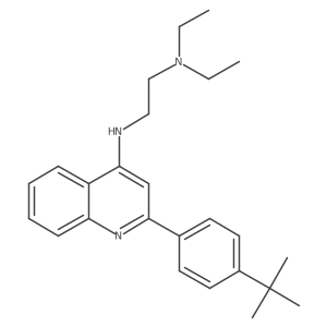 N1-(2-(4-(tert-Butyl)phenyl)quinolin-4-yl)-N2,N2-diethylethane-1,2-diamine Structure