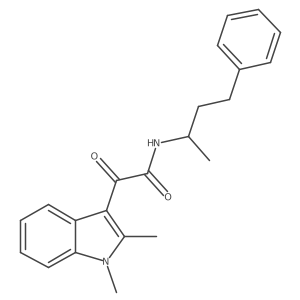 2-(1,2-dimethyl-1H-indol-3-yl)-2-oxo-N-(4-phenylbutan-2-yl)acetamide Structure