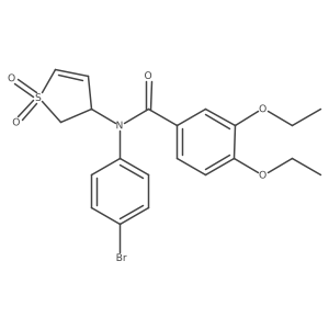N-(4-bromophenyl)-N-(1,1-dioxido-2,3-dihydrothiophen-3-yl)-3,4-diethoxybenzamide结构式