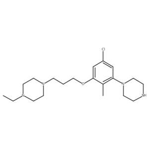 1-{3-[(5-Chloro-2-methyl-3-piperazin-1-ylphenyl)oxy]propyl}-4-ethylpiperazine结构式