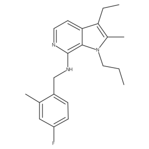 1h-Pyrrolo[2,3-c]pyridin-7-amine,3-ethyl-n-[(4-fluoro-2-methylphenyl)methyl]-2-methyl-1-propyl-结构式