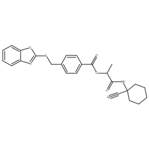 1-[(1-Cyanocyclohexyl)carbamoyl]ethyl 4-[(1,3-benzothiazol-2-ylsulfanyl)methyl]benzoate Structure