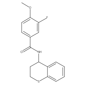 N-(3,4-dihydro-2H-thiochromen-4-yl)-3-fluoro-4-methoxybenzamide结构式
