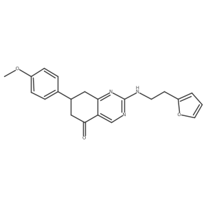 2-{[2-(furan-2-yl)ethyl]amino}-7-(4-methoxyphenyl)-7,8-dihydroquinazolin-5(6H)-one Structure
