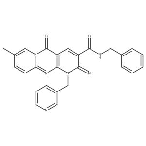 N-benzyl-2-imino-8-methyl-5-oxo-1-(pyridin-3-ylmethyl)-1,5-dihydro-2H-dipyrido[1,2-a:2',3'-d]pyrimidine-3-carboxamide结构式