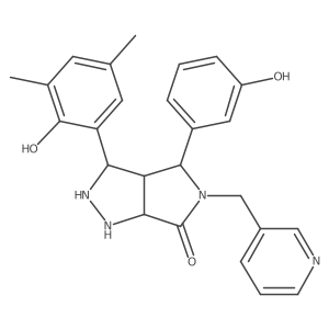 3-(2-Hydroxy-3,5-dimethylphenyl)-4-(3-hydroxyphenyl)-5-(pyridin-3-ylmethyl)-1,2,3,3a,4,6a-hexahydropyrrolo[3,4-c]pyrazol-6-one Structure