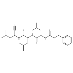 N-[(Phenylmethoxy)carbonyl]-L-leucyl-N-[(1S)-1-cyano-3-methylbutyl]-L-leucinamide Structure