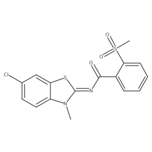 (E)-N-(6-chloro-3-methylbenzo[d]thiazol-2(3H)-ylidene)-2-(methylsulfonyl)benzamide Structure