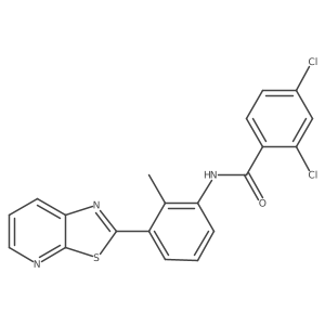 2,4-dichloro-N-(2-methyl-3-thiazolo[5,4-b]pyridin-2-yl-phenyl)benzamide结构式