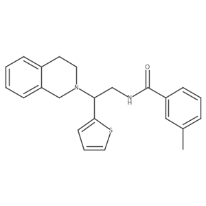 N-(2-(3,4-dihydroisoquinolin-2(1H)-yl)-2-(thiophen-2-yl)ethyl)-3-methylbenzamide结构式