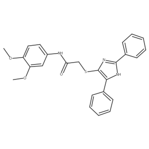 N-(3,4-dimethoxyphenyl)-2-[(2,5-diphenyl-1H-imidazol-4-yl)sulfanyl]acetamide Structure