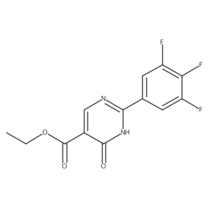 Ethyl 3,4-dihydro-4-oxo-2-(3,4,5-trifluorophenyl)-5-pyrimidinecarboxylate结构式