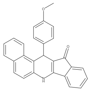 7,13-Dihydro-13-(4-methoxyphenyl)-12H-benz[f]indeno[1,2-b]quinolin-12-one结构式
